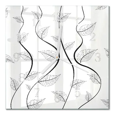 Relógio decoração Arte com Folhas