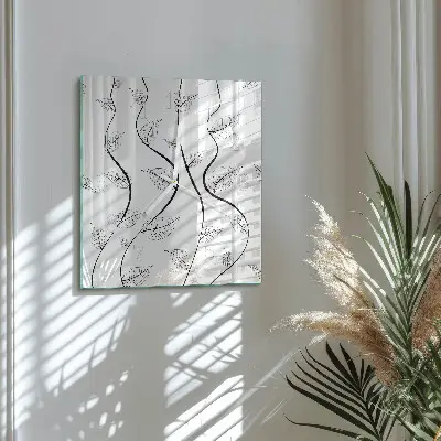 Relógio decoração Arte com Folhas