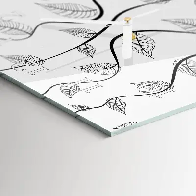 Relógio decoração Arte com Folhas