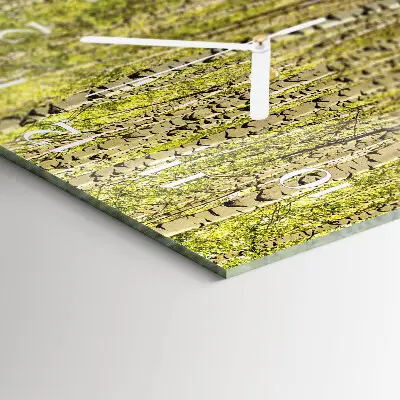 Relógio quadrado Floresta de bétulas