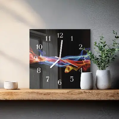 Relógio quadrado Fumaça abstrata