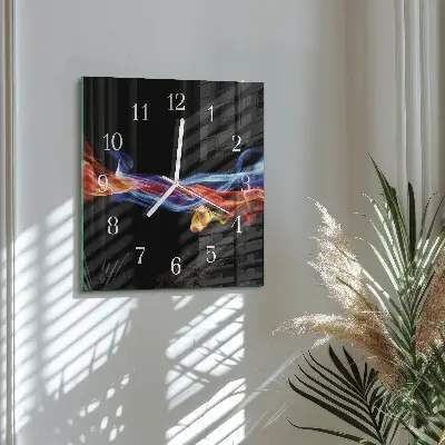 Relógio quadrado Fumaça abstrata