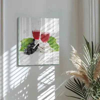 Relógio quadrado Uvas para vinho
