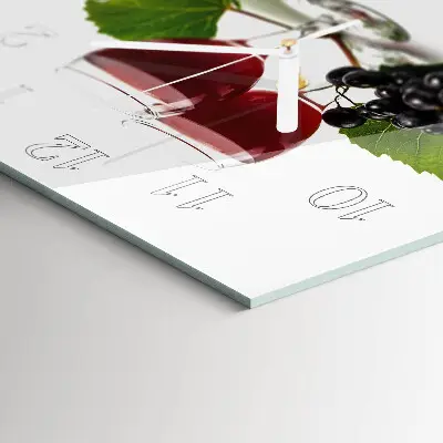 Relógio quadrado Uvas para vinho