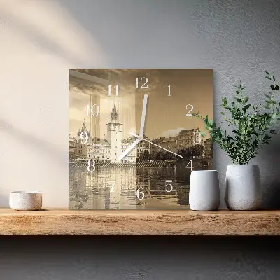 Relógio decoração Castelo em sépia