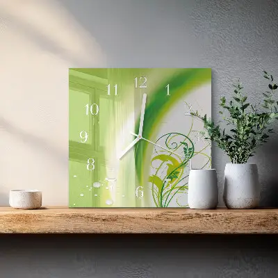 Relógio quadrado Planta modelo