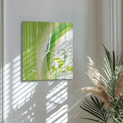 Relógio quadrado Planta modelo