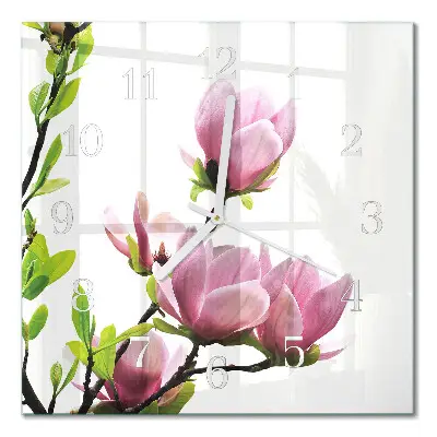 Relógio decoração Flor de magnólia