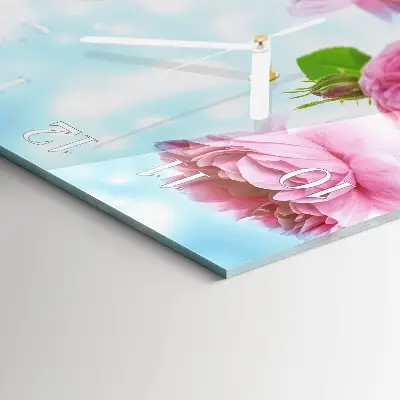 Relógio decoração Peônias