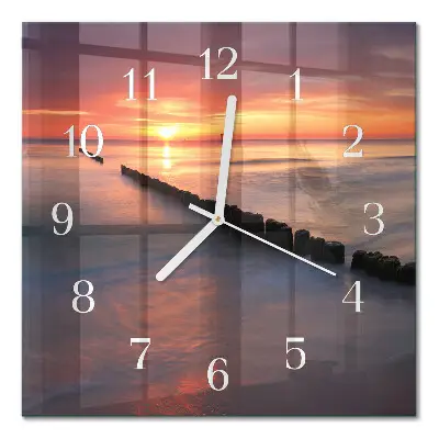 Relógio quadrado Sol do mar