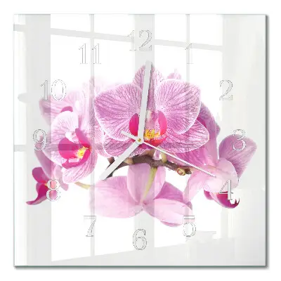 Relógio quadrado Orquídeas