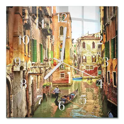 Relógio quadrado Barco veneziano