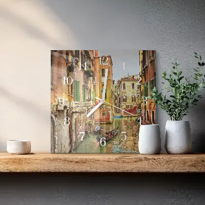 Relógio quadrado Barco veneziano