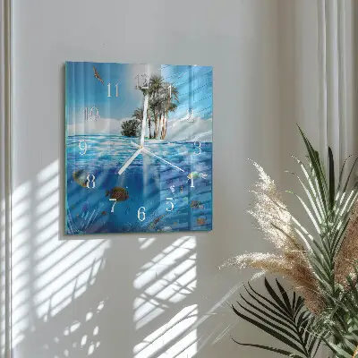 Relógio quadrado Ilha dos Peixes