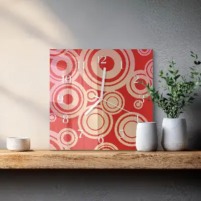 Relógio decoração Rodas vermelhas