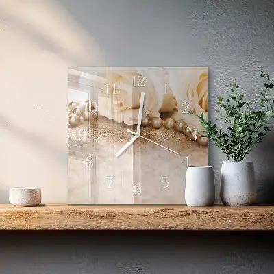 Relógio decoração Rosas vintage em tons sépia