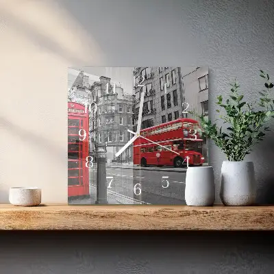 Relógio decoração Ônibus vermelho