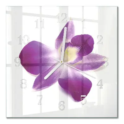Relógio quadrado Flor de orquídea