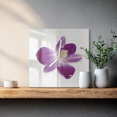 Relógio quadrado Flor de orquídea