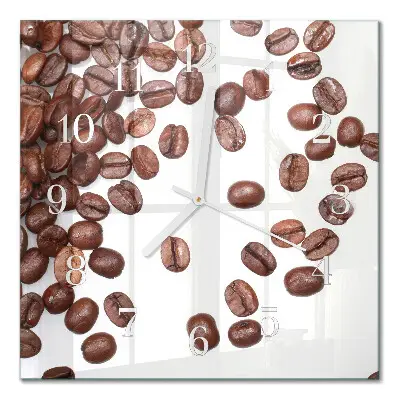 Relógio quadrado Grãos de café