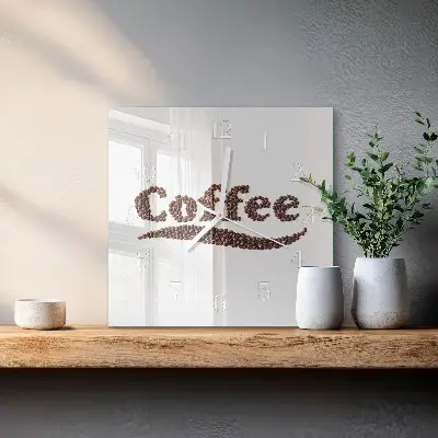 Relógio quadrado Café 