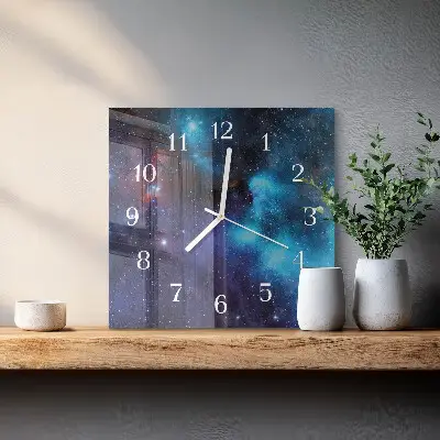 Relógio quadrado Céu estrelado