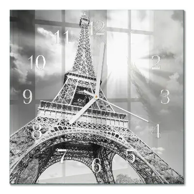 Relógio quadrado Torre Eiffel Paris