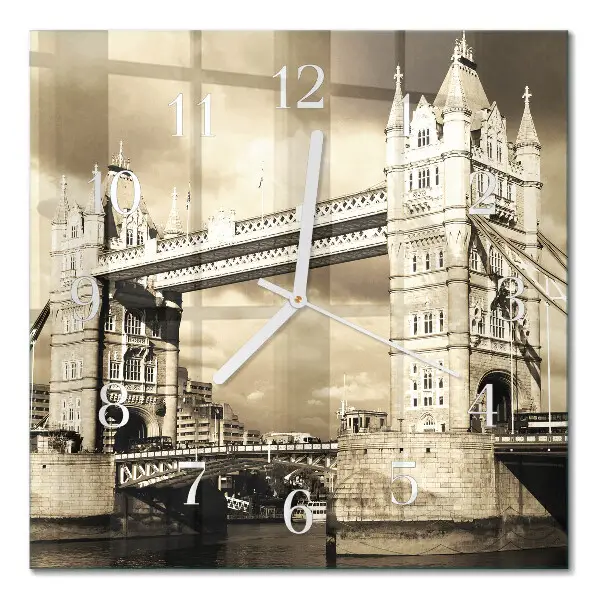 Relógio decoração Ponte de Londres em sépia