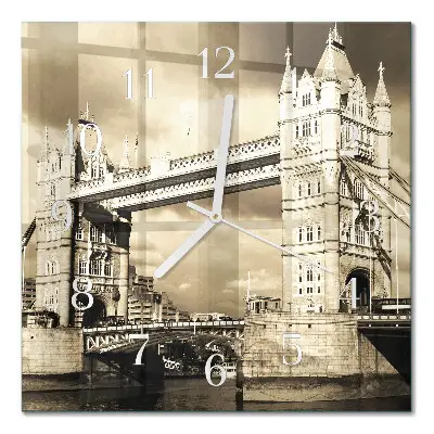 Relógio decoração Ponte de Londres em sépia