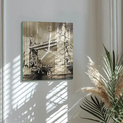 Relógio decoração Ponte de Londres em sépia