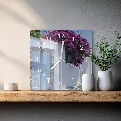 Relógio quadrado Flores domésticas