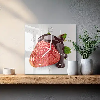 Relógio quadrado Chocolate com morango