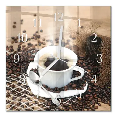 Relógio decoração Uma xícara de café
