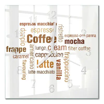 Relógio quadrado Café