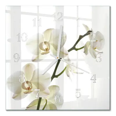Relógio quadrado Orquídea