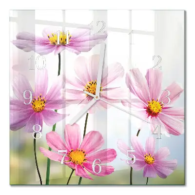 Relógio quadrado Flores