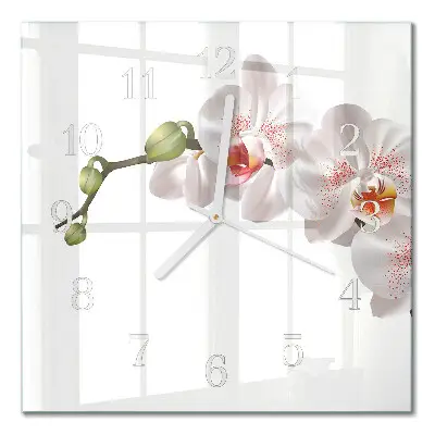 Relógio quadrado Orquídea