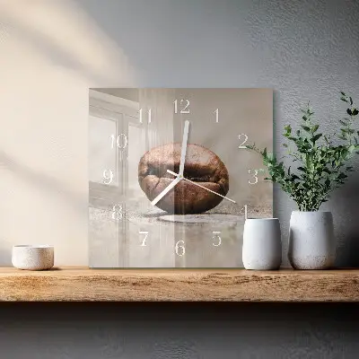 Relógio quadrado Grão de café
