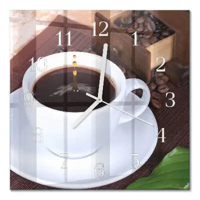 Relógio quadrado Café