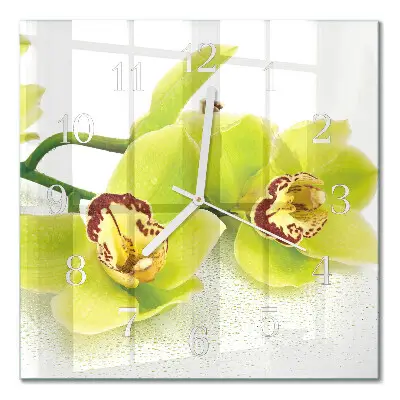 Relógio quadrado Orquídea