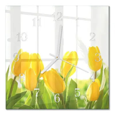 Relógio quadrado Tulipas