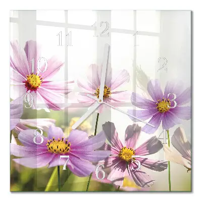 Relógio quadrado Flores