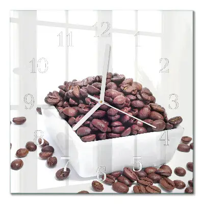 Relógio quadrado Grãos de café