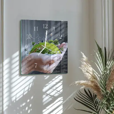 Relógio decoração A Terra na mão