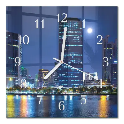 Relógio quadrado Cidade noturna