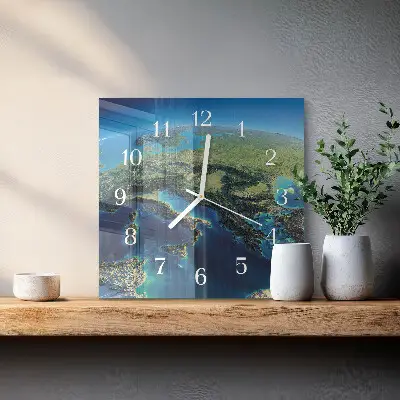 Relógio quadrado Terra