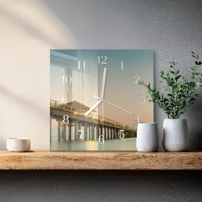 Relógio decoração Cais de madeira