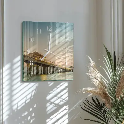 Relógio decoração Cais de madeira