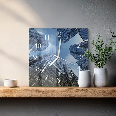 Relógio decoração Edifícios de vidro