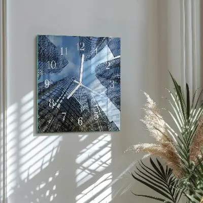 Relógio decoração Edifícios de vidro
